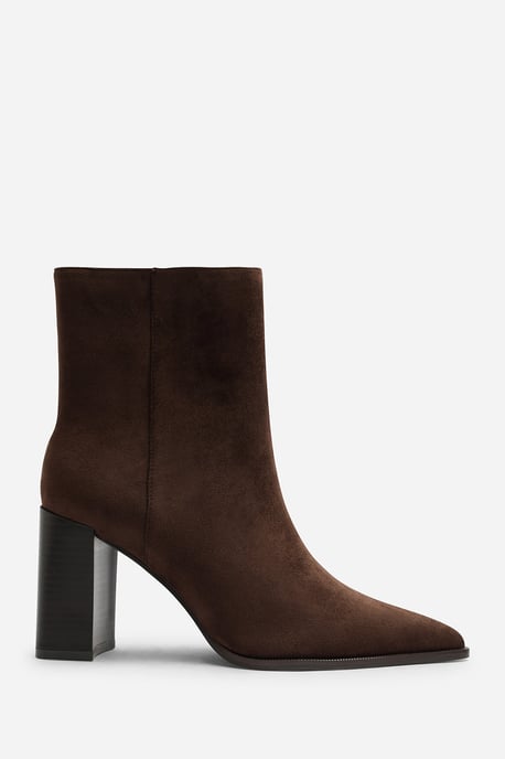 Wheres That From Womens Daryna Stacked Heel Pointed Ankle Boot - Image 1