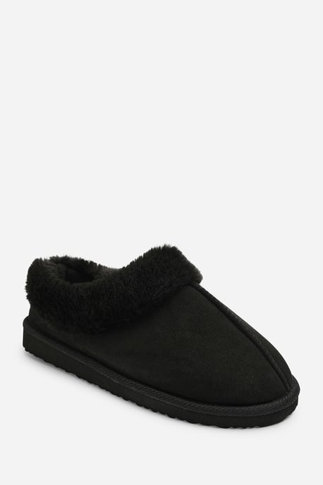 Wheres That From Womens Inaya Mule Slippers With Faux Fur Collar Trim - Image 2