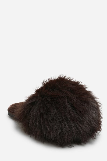 Wheres That From Womens Keira Extreme Fluffy Oversized Faux Fur Slippers - Image 2
