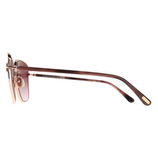 Tom Ford Square Womens Shiny Rose Gold Rose Smoke Gradient FT1029 Fern - Image 4