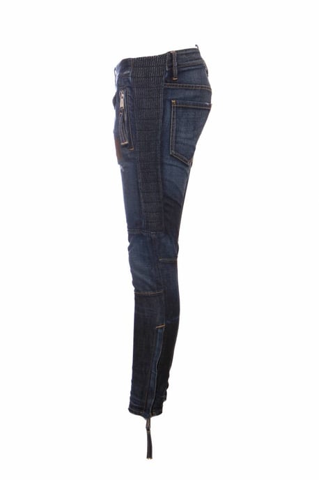 Dsquared2 blue patchwork biker jeans. - Copy - Image 2