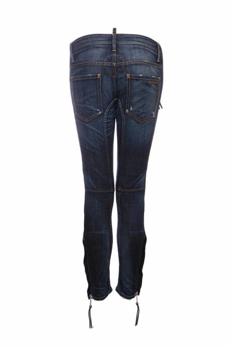 Dsquared2 blue patchwork biker jeans. - Copy - Image 3