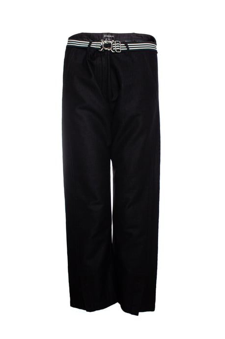 Ann Demeulemeester trousers with striped belt - Image 1
