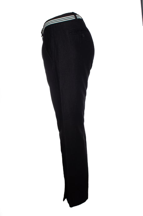 Ann Demeulemeester trousers with striped belt - Image 3