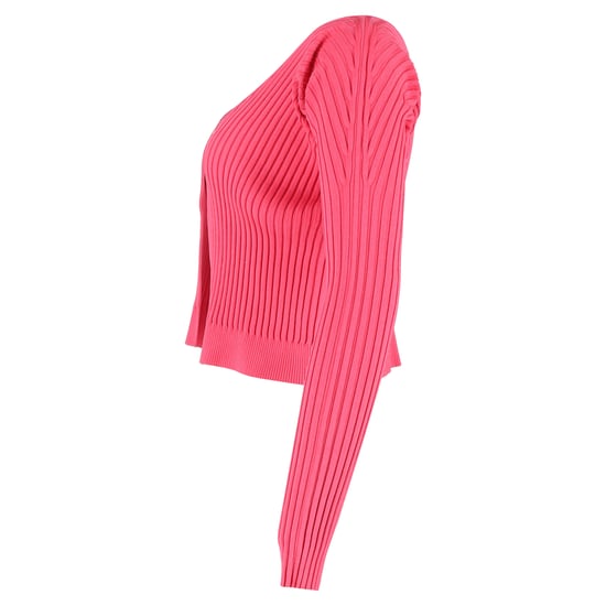 Jacquemus La Maille Pralu Cropped Cardigan in Pink Viscose - Image 2