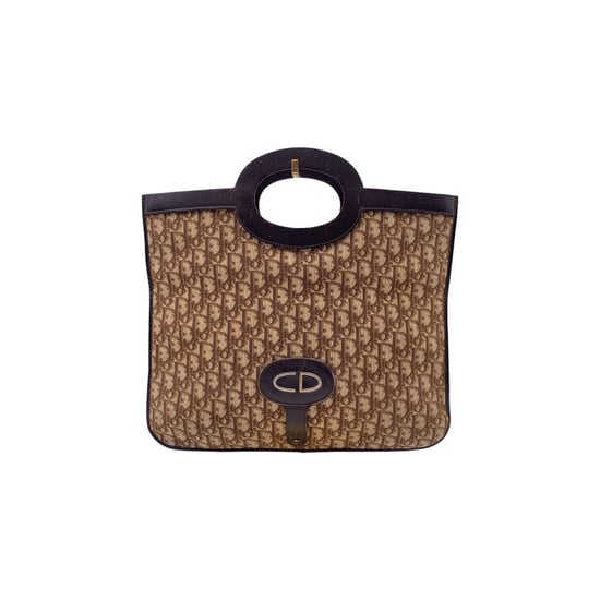 Dior Vintage Tygkuvertväska Trotter - Image 1