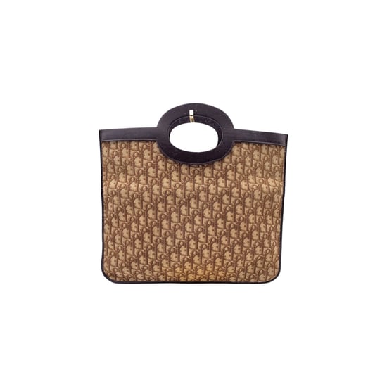 Dior Vintage Tygkuvertväska Trotter - Image 3