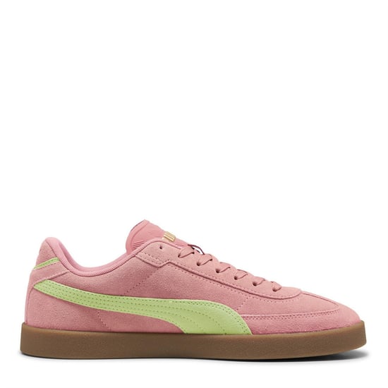 Women's Puma Round Toe Low Top Flat Heel Sneakers in Pink/Yellow - Image 4