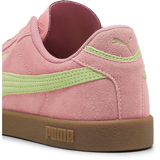 Women's Puma Round Toe Low Top Flat Heel Sneakers in Pink/Yellow - Image 5