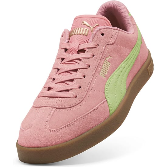 Women's Puma Round Toe Low Top Flat Heel Sneakers in Pink/Yellow - Image 6