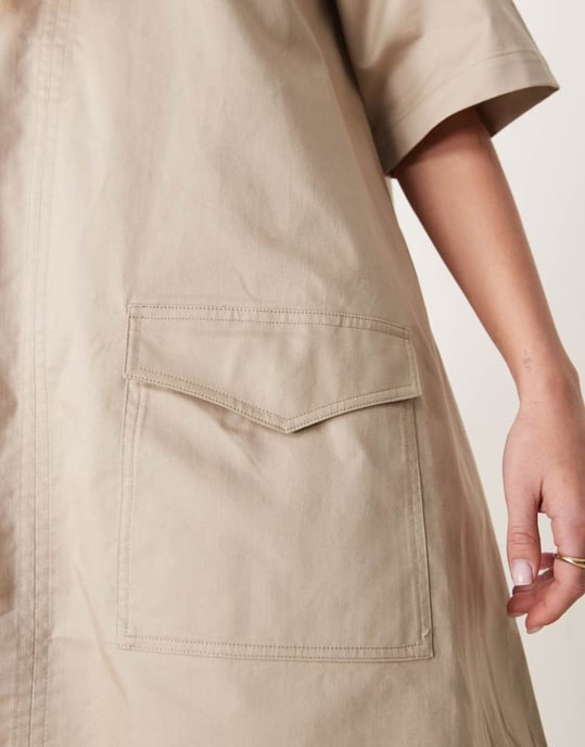 Barbour Luna minidress in beige - Image 3