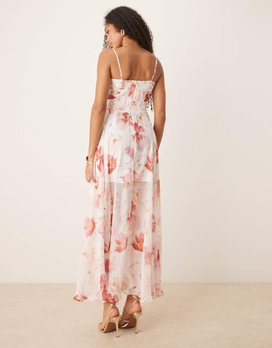 Forever New corset maxi dress in mixed floral - Image 2