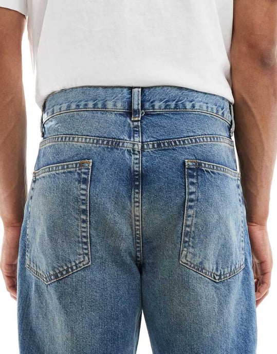 ASOS DESIGN rak passform jeans i ljus tvättblå - Image 4