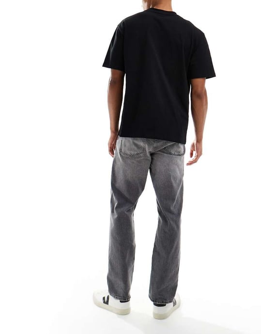 ASOS DESIGN raka jeans med stretch i gråtvätt - Image 2