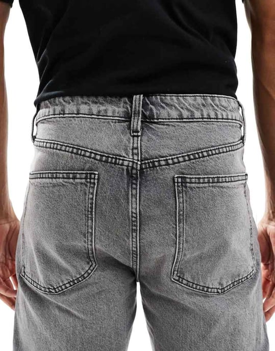 ASOS DESIGN raka jeans med stretch i gråtvätt - Image 4
