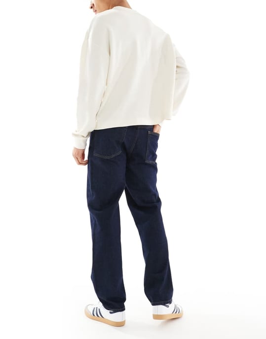 ASOS DESIGN raka jeans i indigoblått - Image 2