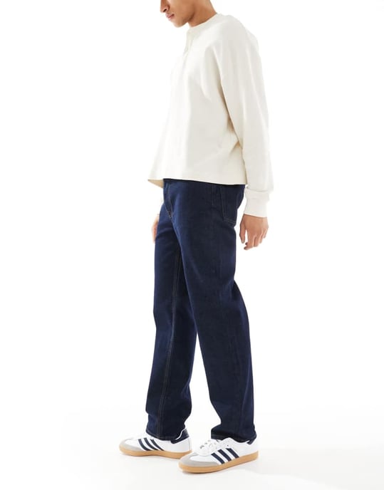 ASOS DESIGN raka jeans i indigoblått - Image 3