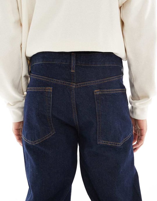ASOS DESIGN raka jeans i indigoblått - Image 4