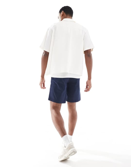 Jack & Jones lös passform chinoshorts i marinblått - Image 4