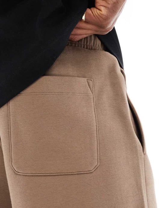 ASOS DESIGN essentials midiklänningshoodies i ljusbrun - Image 4