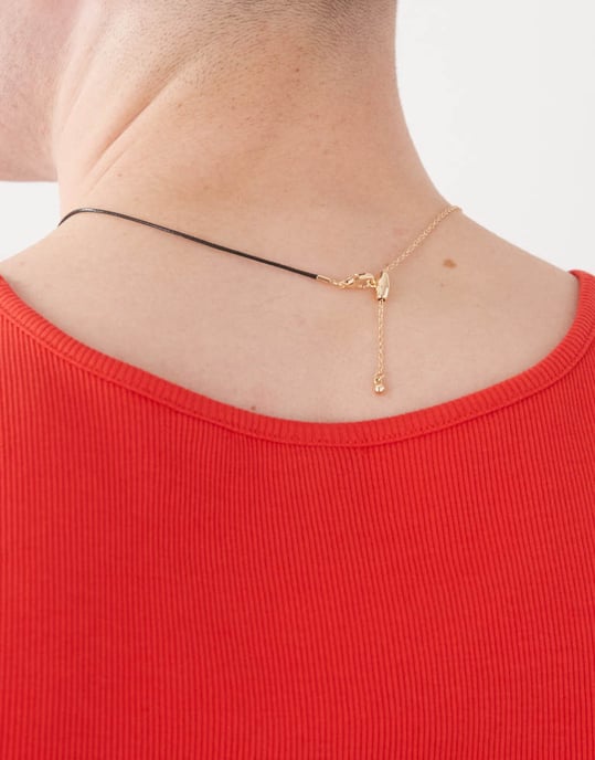 Återvunnen Vintage unisex fiskhänge halsband - Image 3