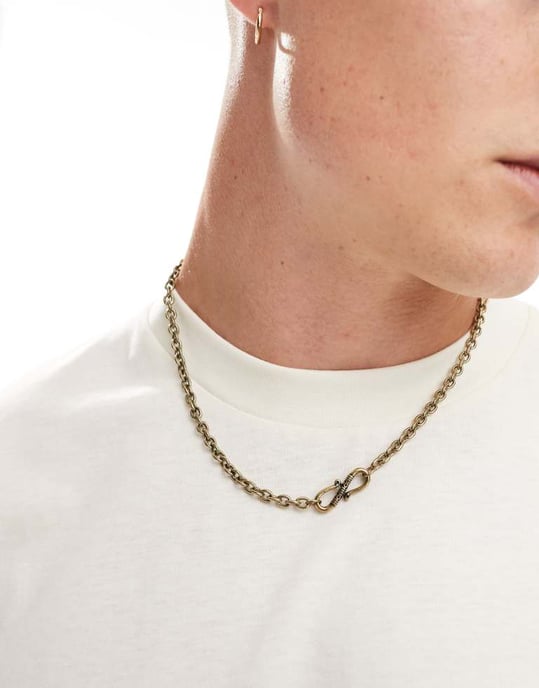 Classics 77 länk hängande halsband i guld - Image 1