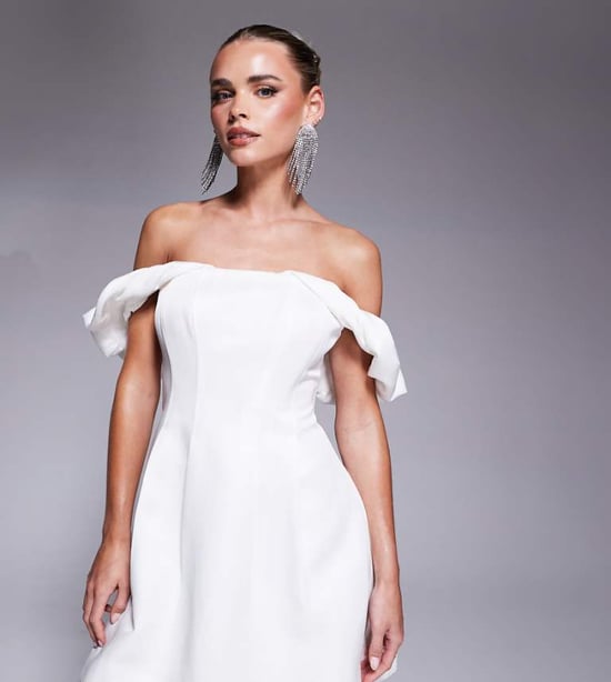 Forever New Petite Off Shoulder Mini Dress - Image 1
