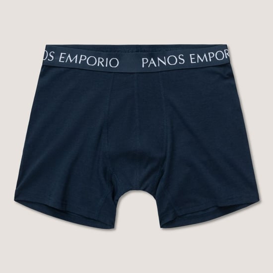 Three pack base bamboo boxer in blue and red with elastic waist - Image 3