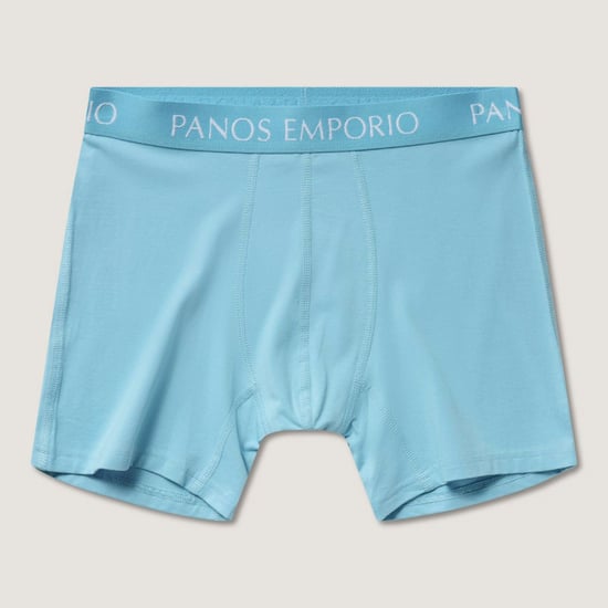 Three pack base bamboo boxer in blue and red with elastic waist - Image 5