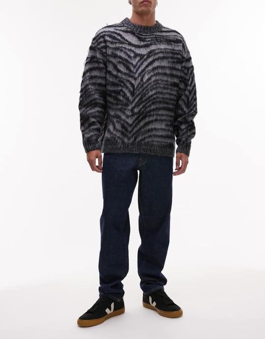 Utvalda Cole tapered jeans i mörkblått - Image 1