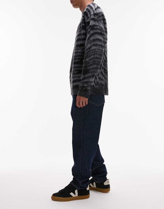 Utvalda Cole tapered jeans i mörkblått - Image 2