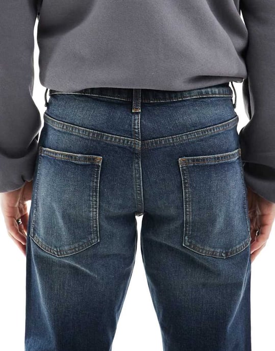 ASOS DESIGN stretch tapered i medelblå tvätt - Image 4