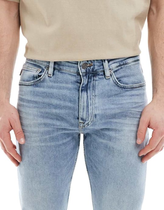 BOSS Orange Delaware slim fit jeans i ljus tvätt - Image 4