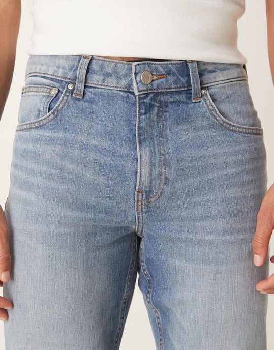 ASOS DESIGN slim fit jeans in vintage mid wash blue - Image 4