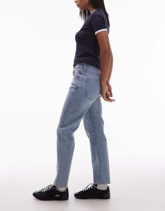 ARKET Jade stretch slim leg jeans i ljus tvättad blå - Image 3