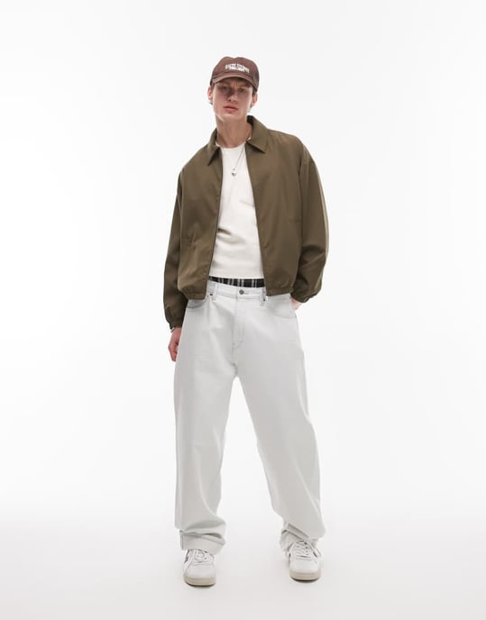Topman Harrington-jacka i khaki - Image 4
