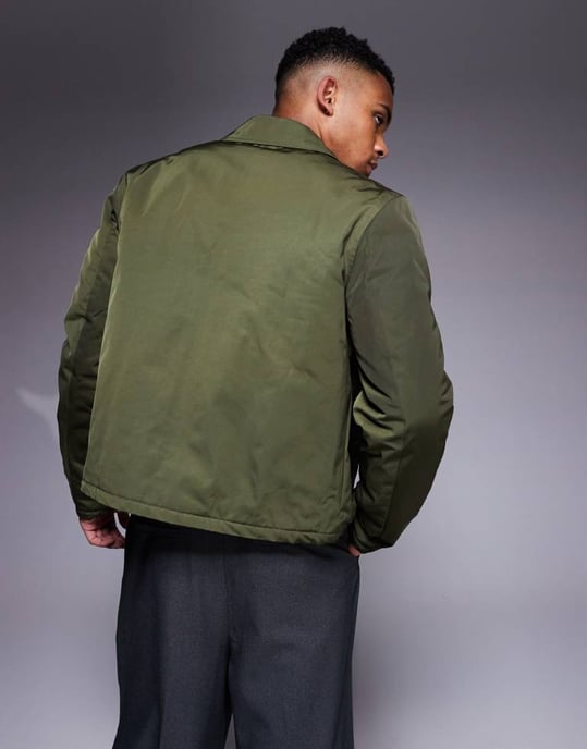 ASOS DESIGN smart harringtonjacka i khaki - Image 4