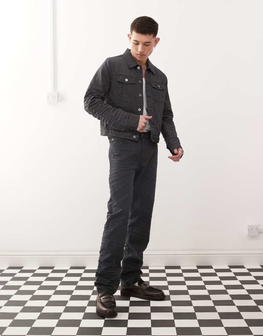 Cheap Monday x Landon Barker Issue belagd denimjacka i svart - Image 2