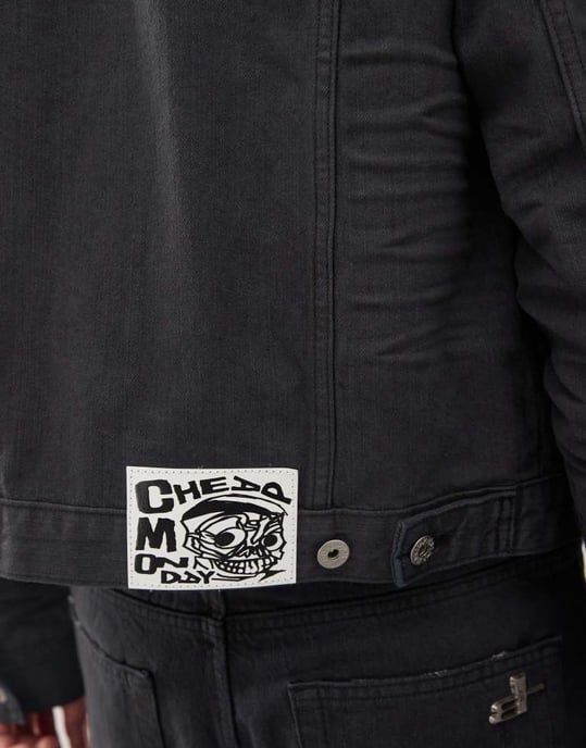 Cheap Monday x Landon Barker Issue belagd denimjacka i svart - Image 3
