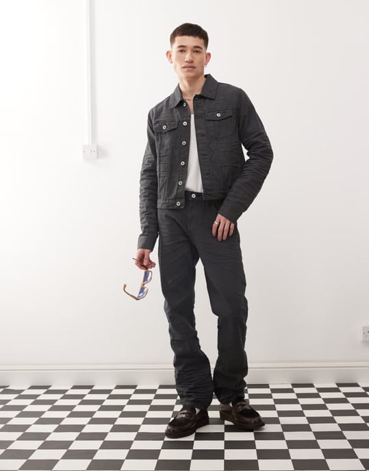Cheap Monday x Landon Barker Issue belagd denimjacka i svart - Image 4