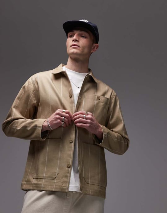 Parlez flow logodetaljerad chorejacka i greige - Image 1
