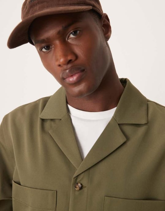 ASOS DESIGN smart co-ord revere harrington i mörkgrön - Image 2