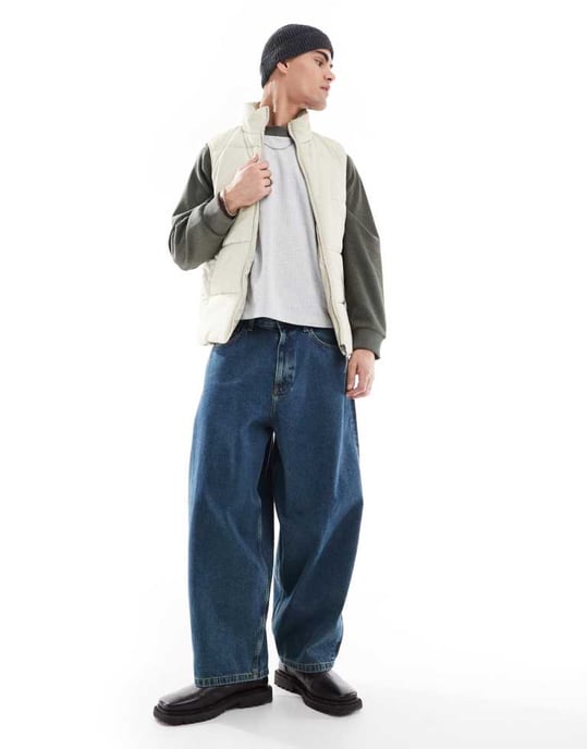 ASOS DESIGN pufferväst i sten - Image 4