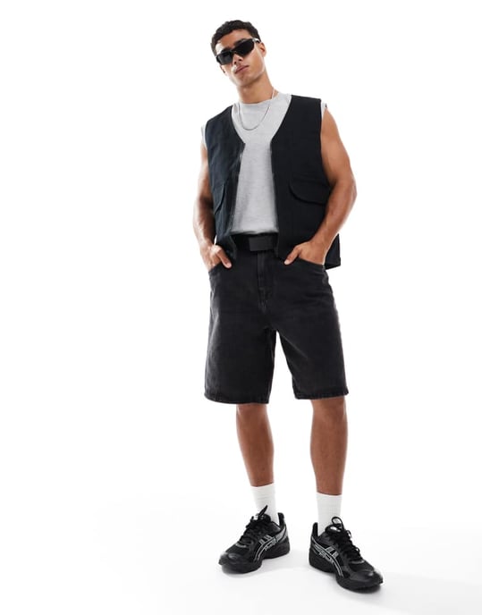 ASOS DESIGN utility väst i svart - Image 2