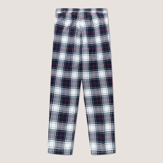 LOUNGE PANT IN CREAM PLAID - Image 3
