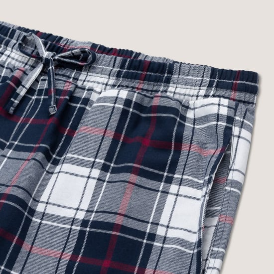 LOUNGE PANT IN CREAM PLAID - Image 4
