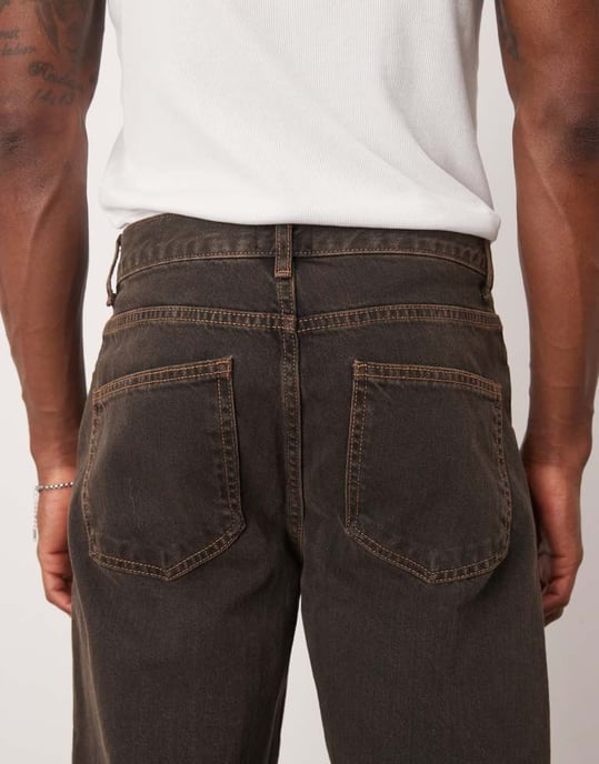 ASOS DESIGN vida flare jeans i brun tvätt - Image 4