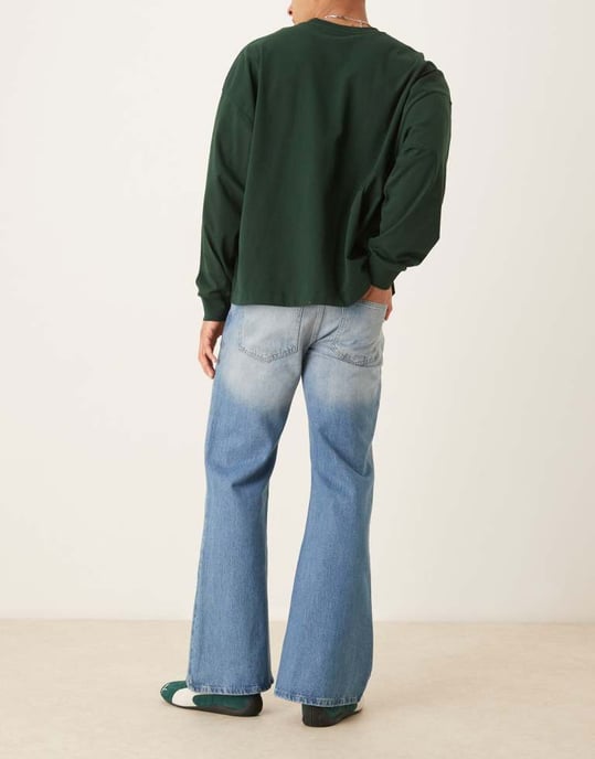 ASOS DESIGN vida flare jeans i vintage tvätt - Image 3