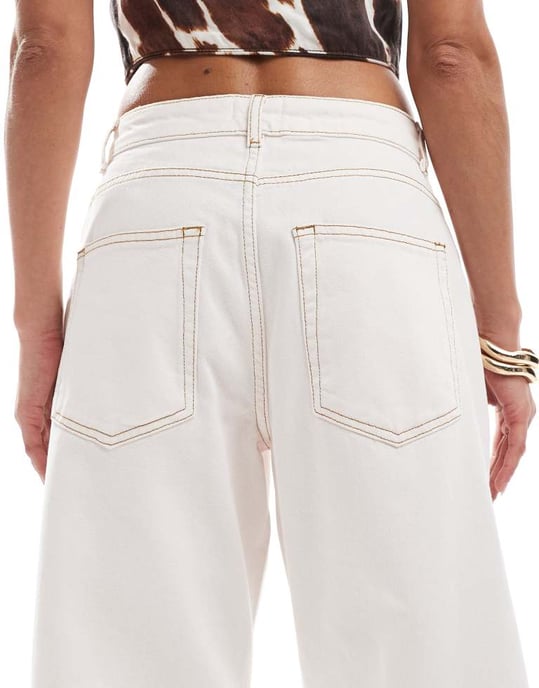 Miss Selfridge tunnjeans i ljusrosa tvätt - Image 4