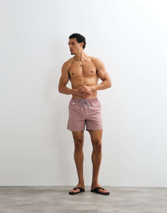 Brave Soul textured swim shorts in pink - Image 2